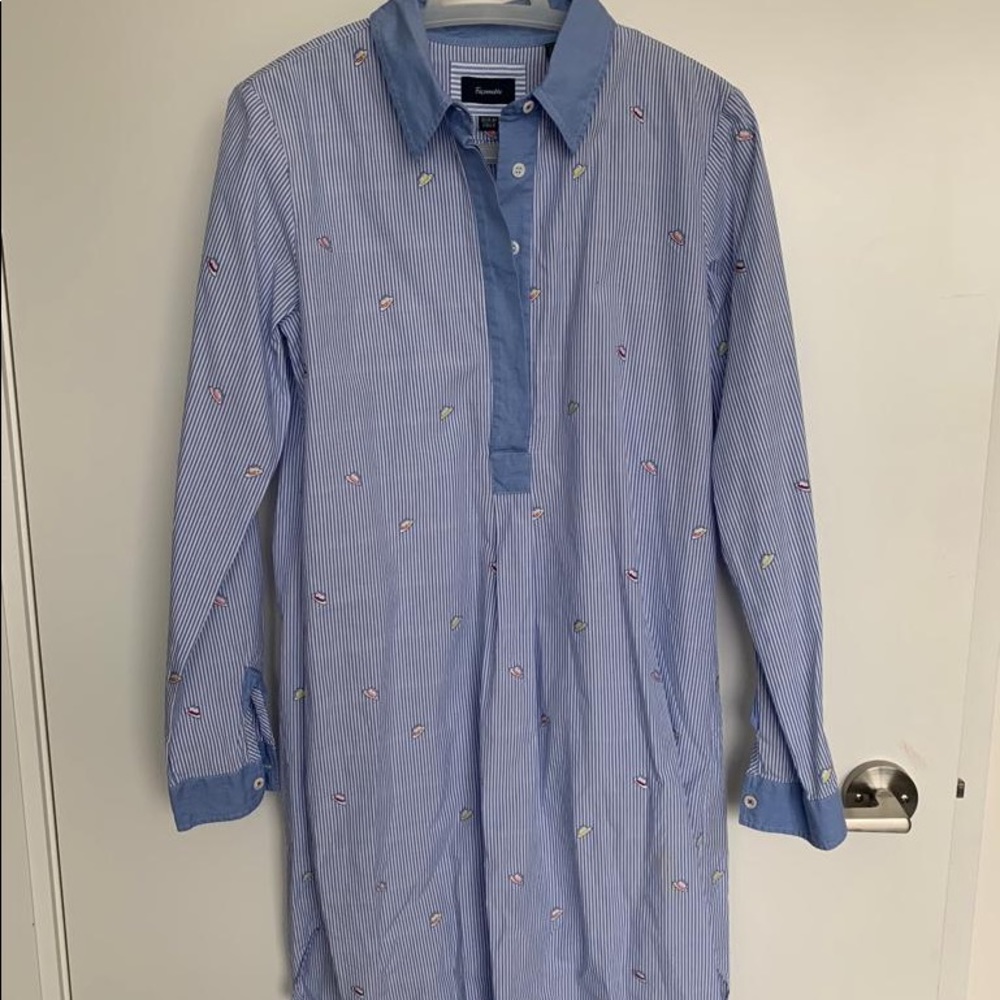 Faconnable Dress Blue&White strapped with hats